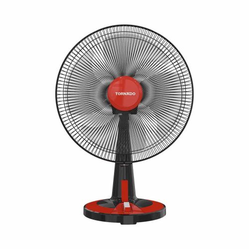 TORNADO Desk Fan 16 Inch 4 Blades Black x Red TDF16