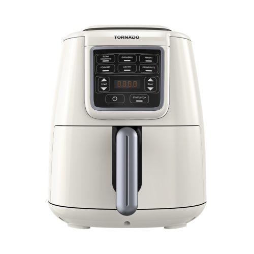 TORNADO Air Fryer 1550 Watt 4 Liter LED Display Creamy x Silver THF-1554D-XL-CS