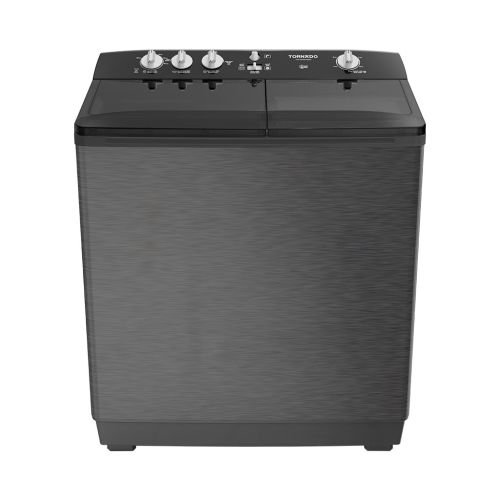 TORNADO Washing Machine Half Auto 10 Kg Pump Silver x Black TVH-HM10TSP(SK)