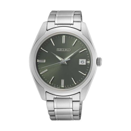 SEIKO Men's Hand Watch QUARTZ Stainless steel Band Oily Dial SUR527P1