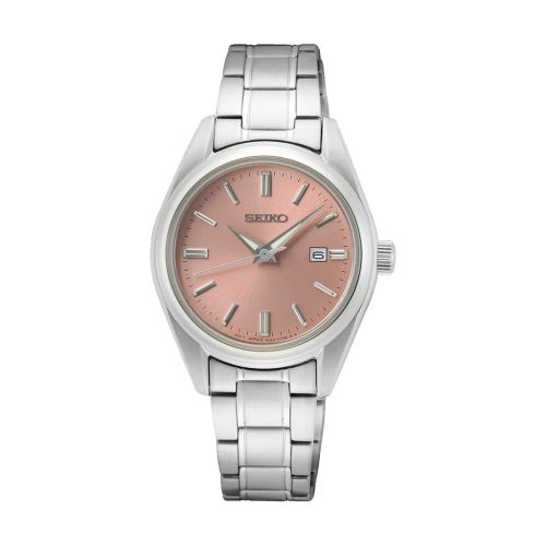 SEIKO Ladies' Hand Watch QUARTZ Stainless Band Pink Dial SUR529P1