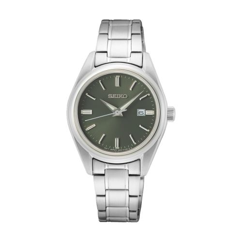 SEIKO Ladies' Hand Watch QUARTZ Stainless Band Oily Dial SUR533P1