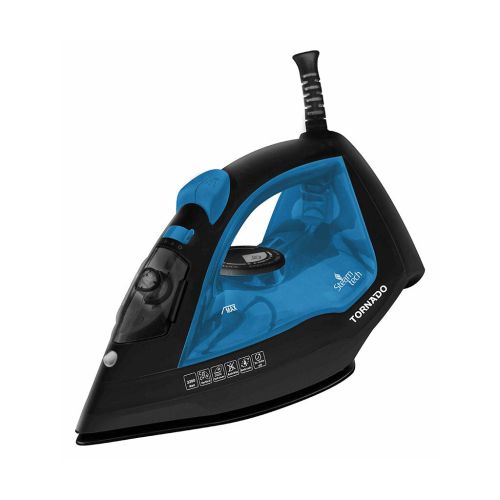 TORNADO Steam Iron 2200 Watt Ceramic Soleplate Blue - Orange TST-2200