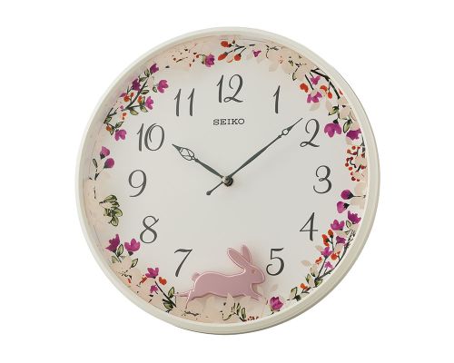 SEIKO Wall Clock , Plastic Case With Pendulum QXC238W