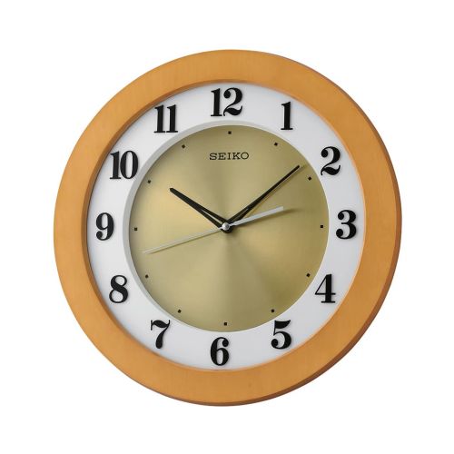 SEIKO Wall Clock Wooden Case Aluminum dial QXA743B