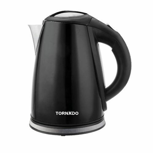 TORNADO Stainless Steel Kettle 1.8 Liter 1850-2200 Watt Black TKS-2218 B