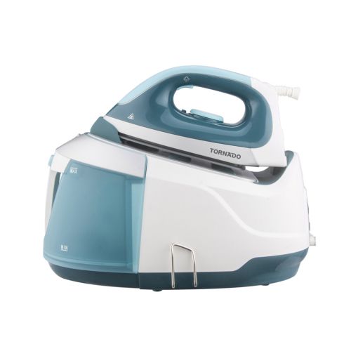 TORNADO Digital Steam Generator Iron 2400 Watt Ceramic Soleplate Turquoise x White TSS-2400D