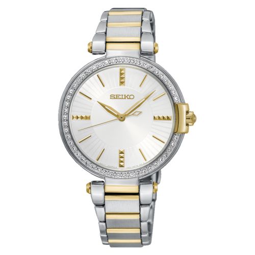 SEIKO Ladies' Hand Watch QUARTZ Stainless Band Silver Dial SRZ516P1