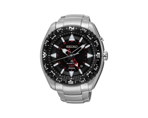 SEIKO Men's Hand Watch PROSPEX Stainless Bracelet, Black Dial SUN049J1