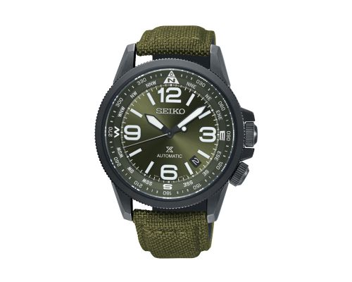 SEIKO Men's Hand Watch PROSPEX Green Nylon Strap, Green Dial SRPC33J1