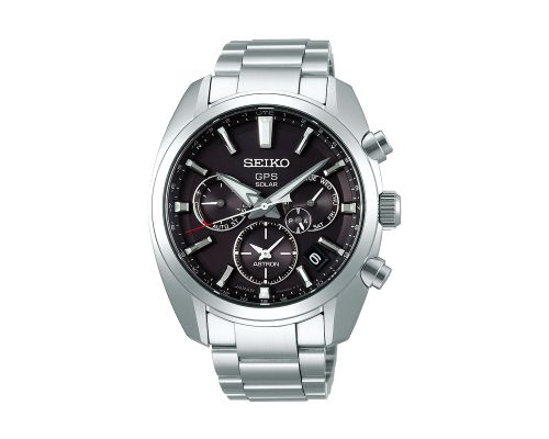 SEIKO Men's Hand Watch ASTRON Stainless Band, Black Dial SSH021J1