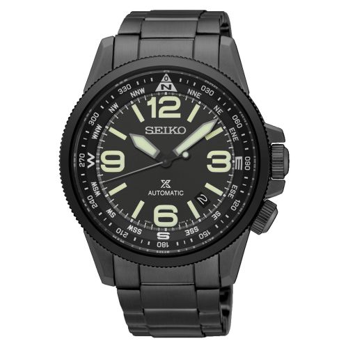 SEIKO Men's Hand Watch PROSPEX Stainless Band, Black Dial SRPA73J1
