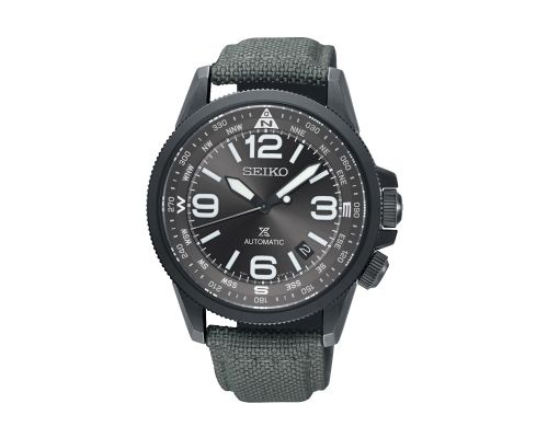 SEIKO Men's Hand Watch PROSPEX Black Nylon Strap, Black Dial SRPC29J1