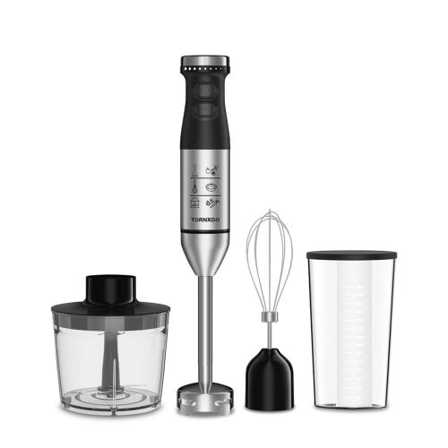 TORNADO Hand Blender 600 Watt Chopper Whisk Black THB-600M