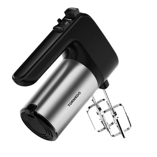 TORNADO Hand Mixer 300 Watt 6 Speeds Turbo Speed Black THM-300W