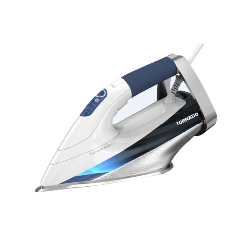 TORNADO Digital Steam Iron 2400-2800 Watt Ceramic Soleplate White x Blue TST-2400E