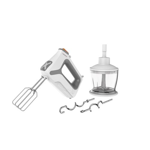 TORNADO Hand Mixer 400 Watt 5 Speeds Chopper White THM-400SS