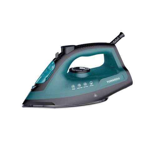 TORNADO Steam Iron 2000 Watt Ceramic Soleplate Turquoise TST-SE2000
