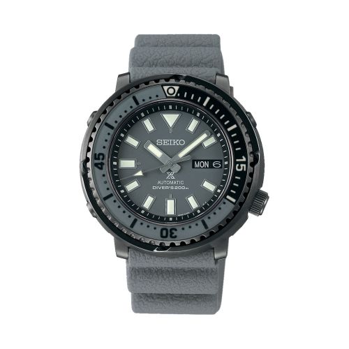 SEIKO Men's Hand Watch PROSPEX Grey Rubber Strap, Grey Dial SRPE31J1