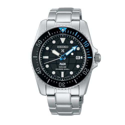 SEIKO Men's Watch PROSPEX Stainless Bracelet Black Dial SNE575P1