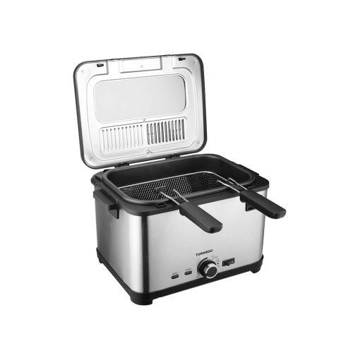 TORNADO Deep Fryer 2000 Watt 4 Liter Stainless x Black TDF-3700