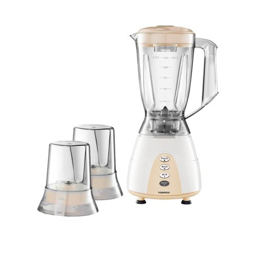 TORNADO Electric Blender 500 Watt 1.5 Liter 2 Mills Beige MX5200/2-BEIGE