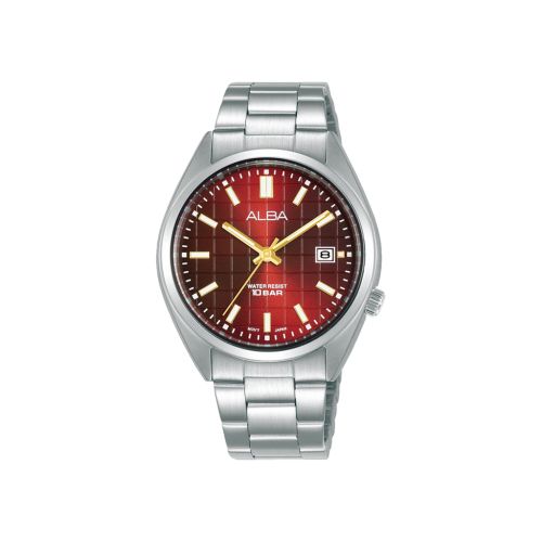 ALBA Ladies' Hand Watch ACTIVE Stainless Band Red Dial AG8M31X1