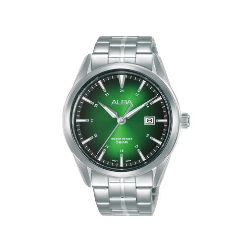 ALBA Men's Hand Watch PRESTIGE Stainless Band Green x Black Dial AS9N83X1