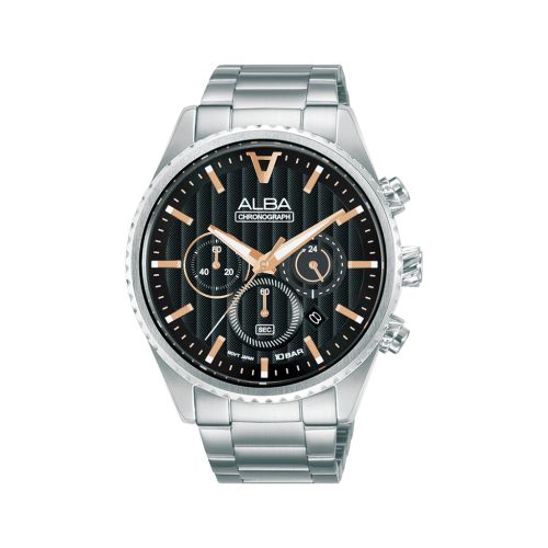ALBA Men's Hand Watch FLAGSHIP Stainless Band Black Dial AT3H81X1