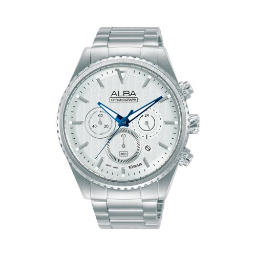 ALBA Men's Hand Watch FLAGSHIP Stainless Band, Silver Dial AT3H89X1