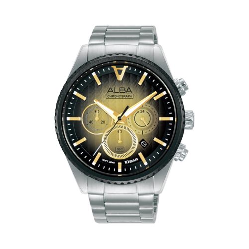 ALBA Men's Watch FLAGSHIP Stainless Band Champagne x Black Dial AT3H93X1