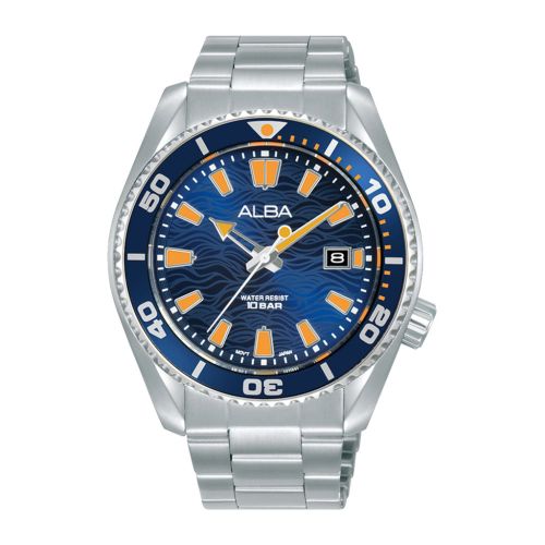 ALBA Men's Hand Watch ACTIVE Stainless Band Blue Dial AS9R67X1