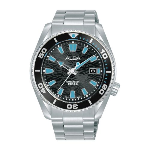 ALBA Men's Hand Watch ACTIVE Stainless Band Black Dial AS9R71X1