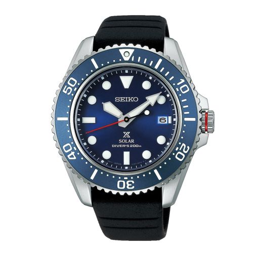 SEIKO Men's Hand Watch PROSPEX Black Silicone Strap Blue Dial SNE593P1