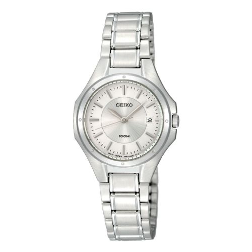 SEIKO Ladies' Hand Watch QUARTZ Stainless Band Silver Dial SXDE11P1