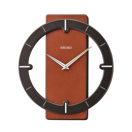 SEIKO Wall Clock Wooden Case With Automatic Silencer QXA774Z