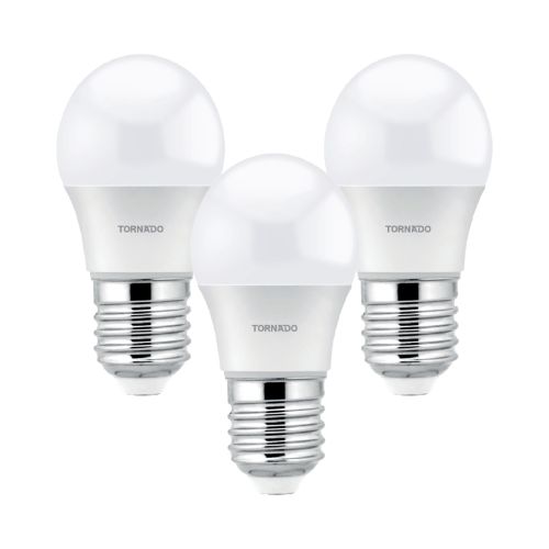 TORNADO Set of 3 Lamps Daylight Bulb LED 5 Watt White Light NBW-D05L/S3